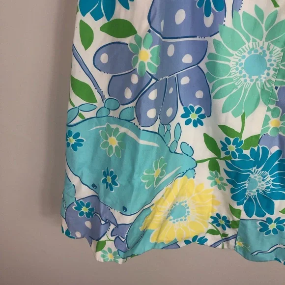 Lilly Pulitzer White Label Floral Spring Summer Strapless Dress 417 - Picture 7 of 9